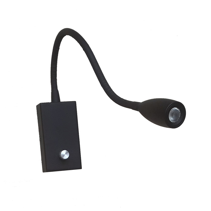

Topoch Black Wall Lights Minimalist Neat Construction Knob Switch Dimming 30 deg. Beam Alumimum Hose Adapative CREE LED 3W 200LM