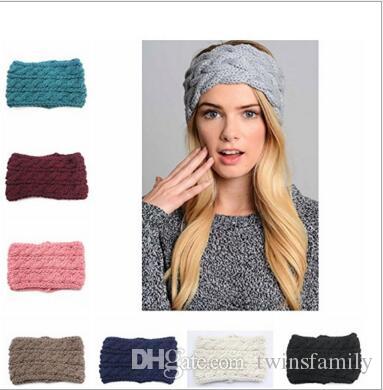 

Knitted Headbands Winter Ears Warmer Headbands Knitted Turban Headwrap Crochet Headband Luxury Headband Fashion Hair Accessories DYP103, As pictures