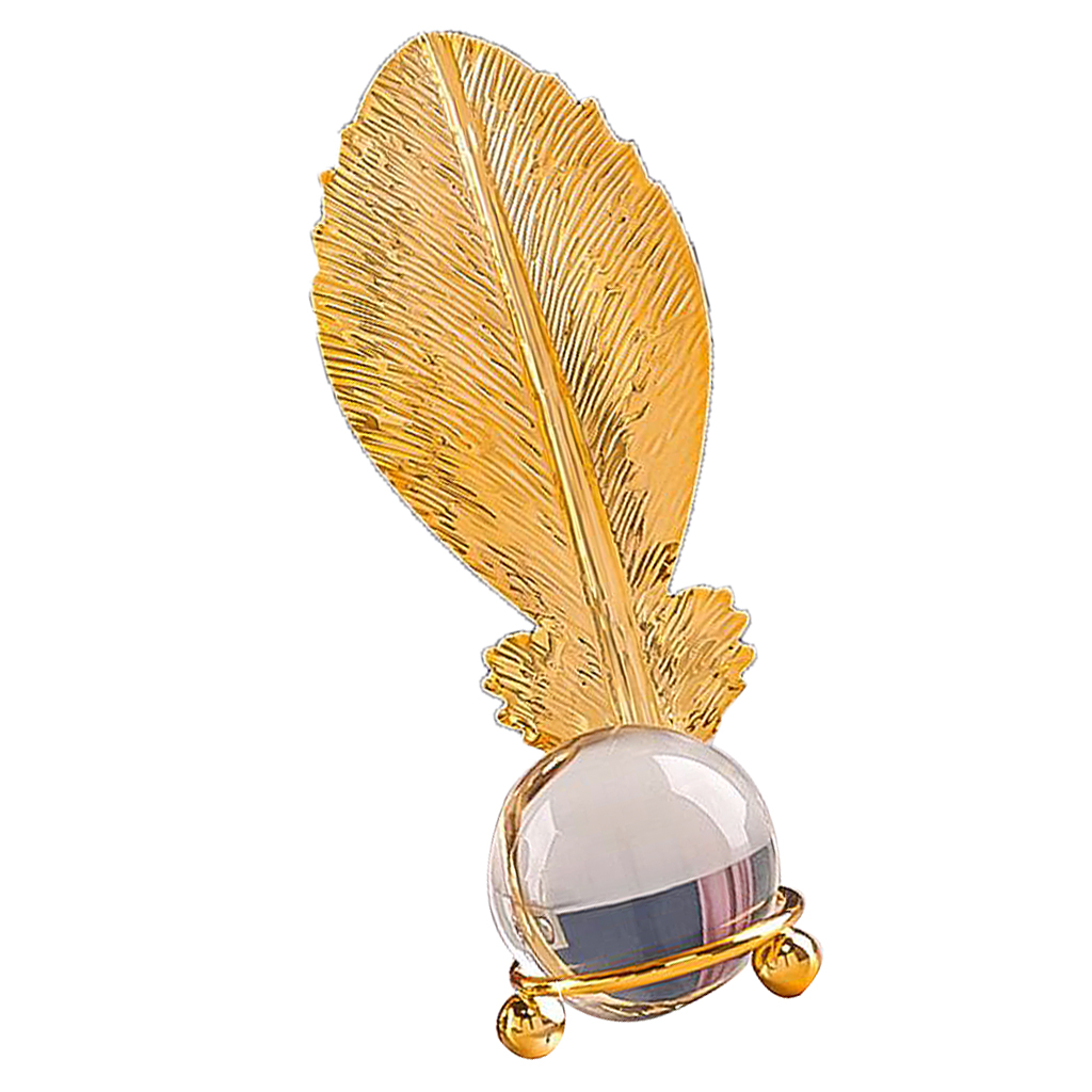 

Crystal Ball Leaf Decoration Crafts Home Decoration Collection Gifts, Black