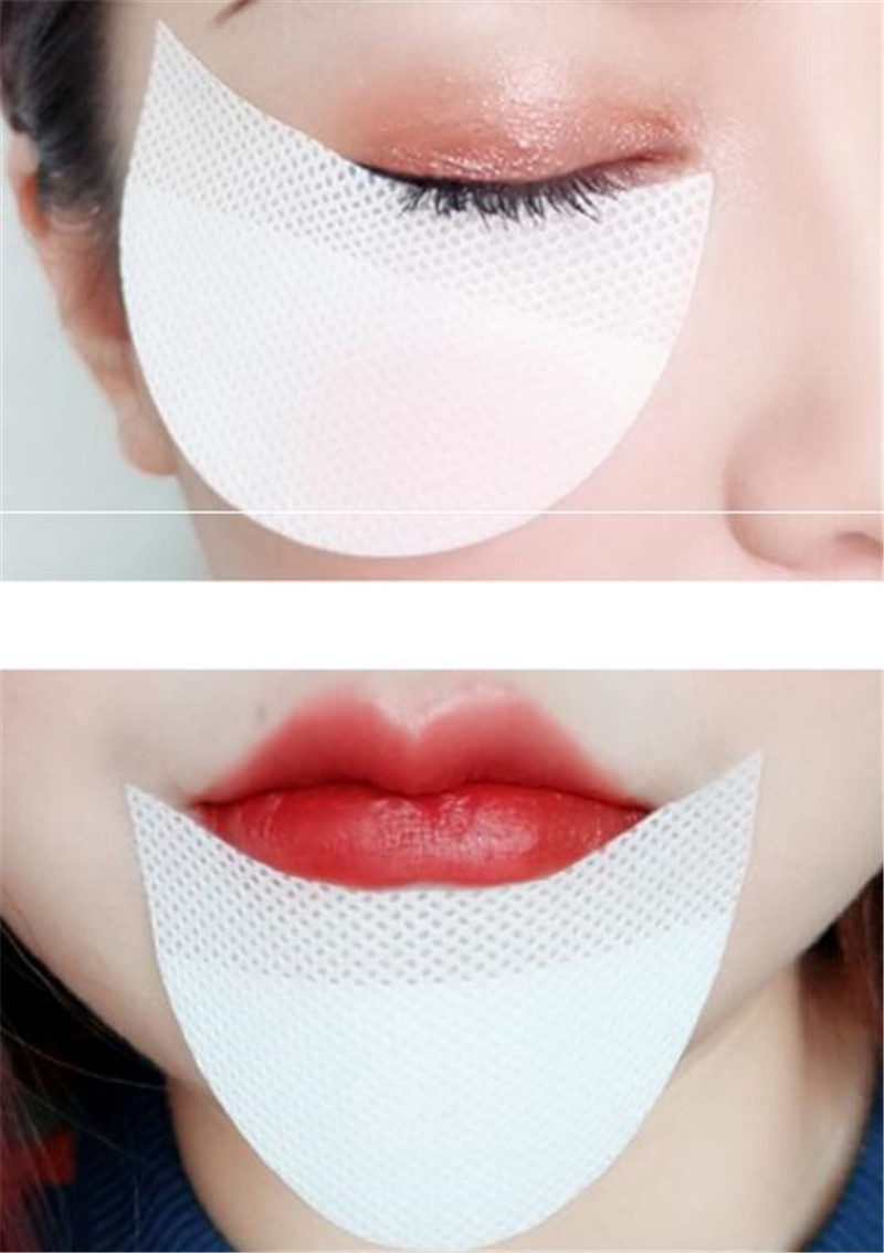 

New Health 100 pcs Eyeshadow Shields Under Eye Patches Disposable Eye Shadow Makeup Protector Stickers Pads Eyes Makeup Application, White