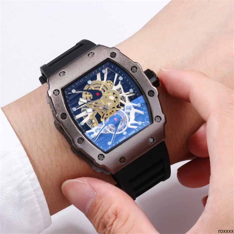 

roxxxx Casual Fashion Skeleton Mens Quartz watches free shipping Wholesale 2020 New Luxury Skull sport Mens Quartz watches roxxxx, Slivery;brown
