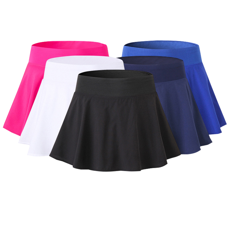 

Women Sport Skirt Tennis Skorts Quickly Dry Yoga Shorts Compression Two Layers Yoga Skirt pants Gym Sportswear Female clothes wholesale, White