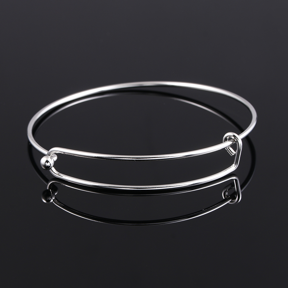 

High quality 100% pure stainless steel bracelet cable wire bangle cuff for women jewelry usa DIY lot 10pcs wholesale silver color