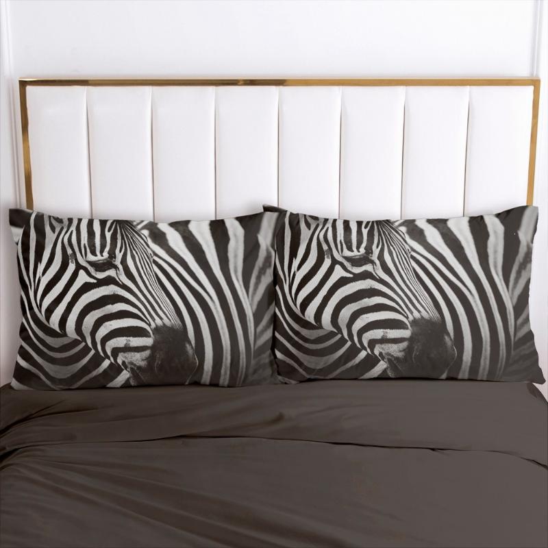 

3D Pillowcases Pillow Case Soft Home Chair Decorative Pillow Covers Cover 20x26in 51x66cm 50*75 Animal Zebra Design Printed, Zebra005-white-p