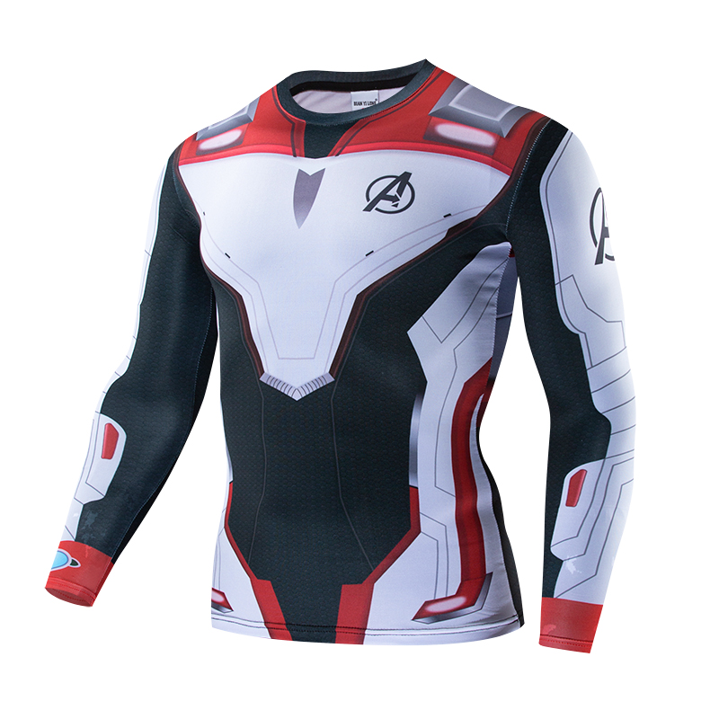 

2019 New 4 Endgame Quantum War 3D Printed T shirts Men Compression Shirt Cosplay Costume Tops For Male Fitness Cloth, Cx-051