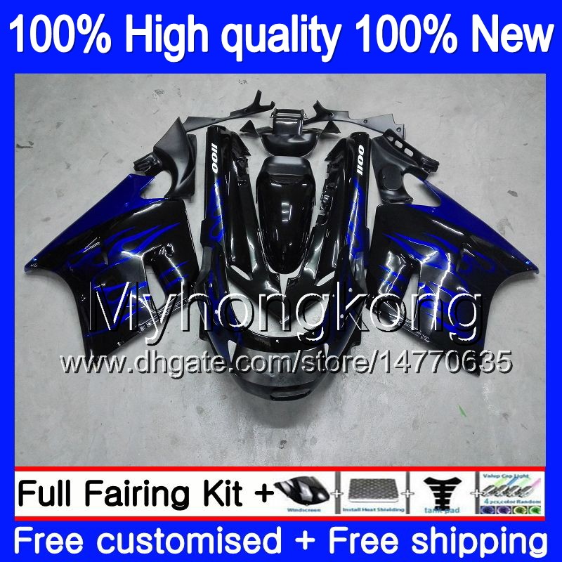 

Body For KAWASAKI ZZR 1100 CC ZX-11R 1990 1991 1992 205MY.105 Blue flames ZX 11R ZZR1100 ZX11 R ZZR-1100 ZX-11 R ZX11R 90 91 92 Fairing, No. 1