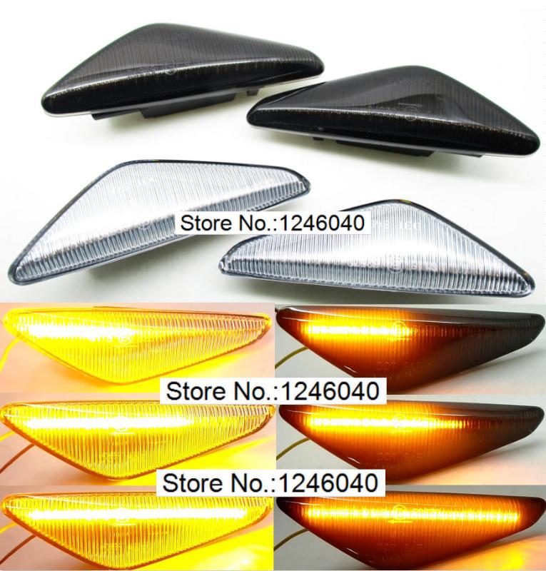 

2PCS LED Dynamic Side Marker Turn signal light lamp light Flowing Flash for X3 X5 X6 E70 E71 2008-2014 E72 F25, As pic