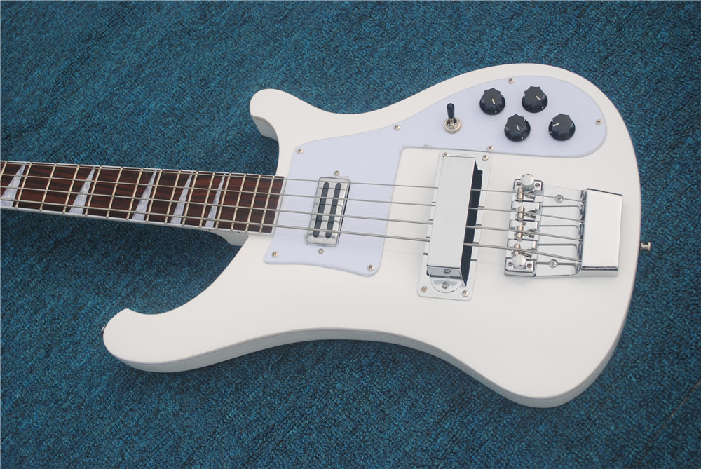 NOUVEAU BRAND VENTE HOT SUPER SUPER WHORSE BLANC RICKE 4 LICS 4 CONTRÔLES ÉLECTRIQUE 4003 Guitare basse Livraison GRATUITE