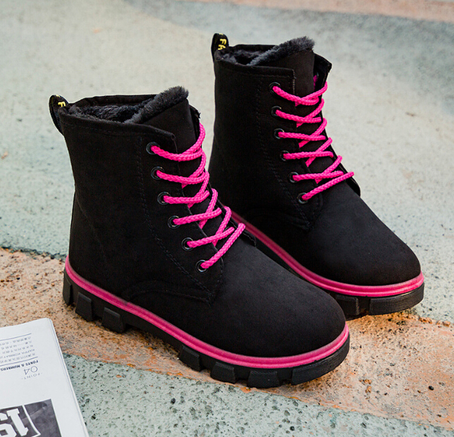 

European beauty boots autumnWinter new snow Winter new snow boots women's booties warm cotton shoes Martin boots female students, Grey