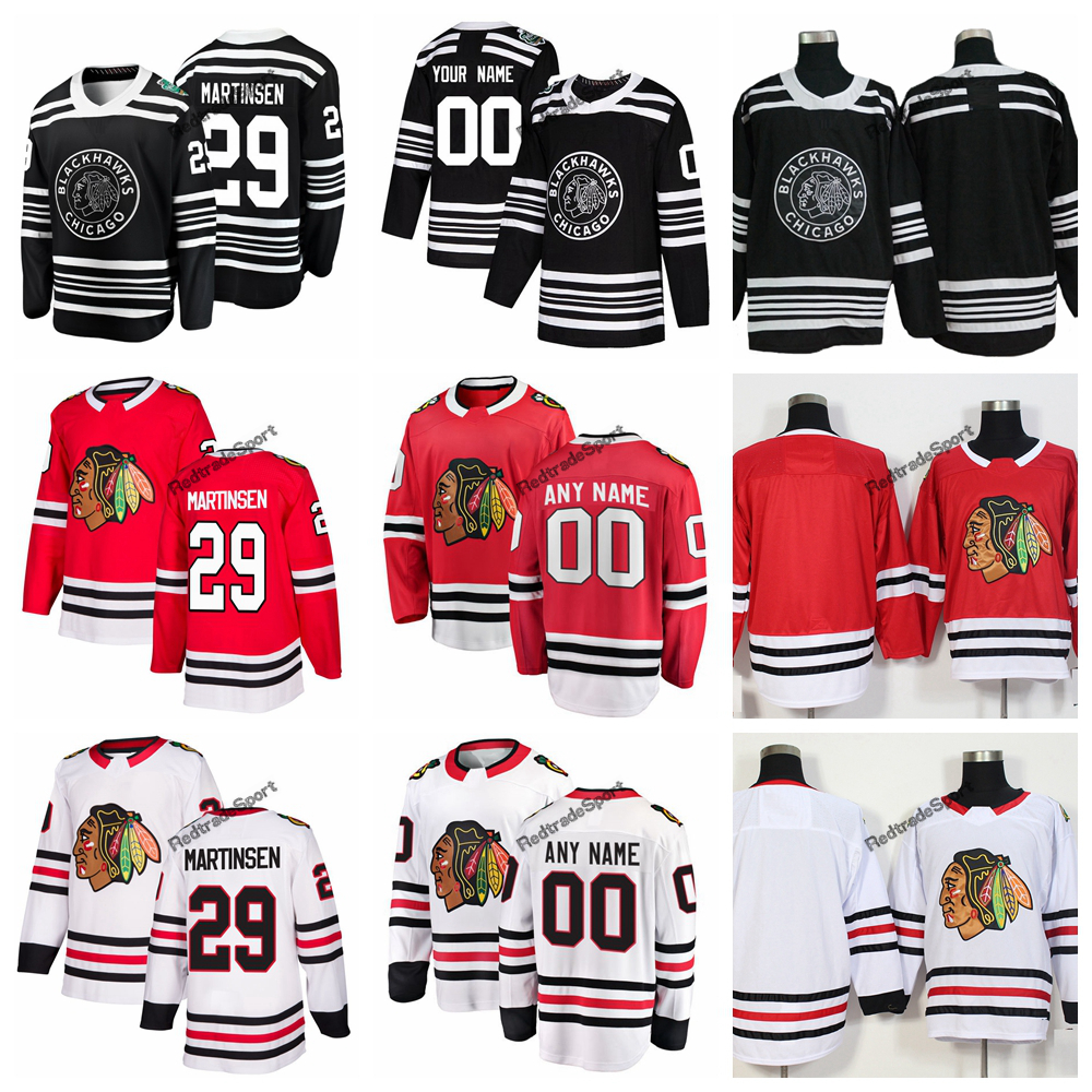 

2019 Winter Classic Andreas Martinsen Chicago Blackhawks Hockey Jerseys New Black #29 Andreas Martinsen Stitched Jerseys Customize Name, Custom red