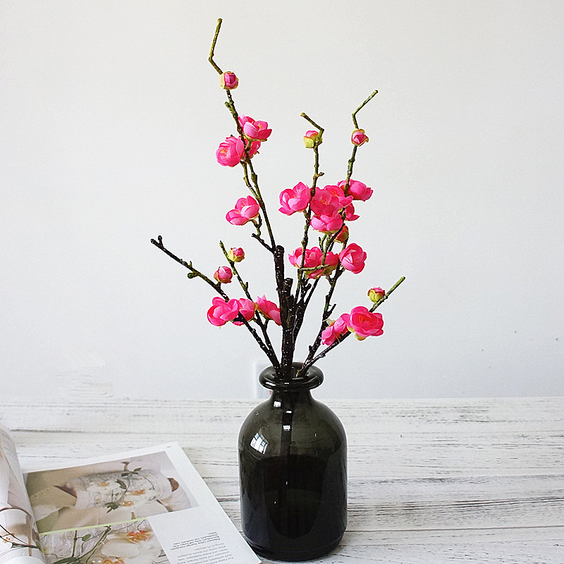 

Beautiful Plum Cherry blossoms flowers Artificial Silk flower Sakura tree branches Wedding Decoration Home table Decor wreath, Yellow