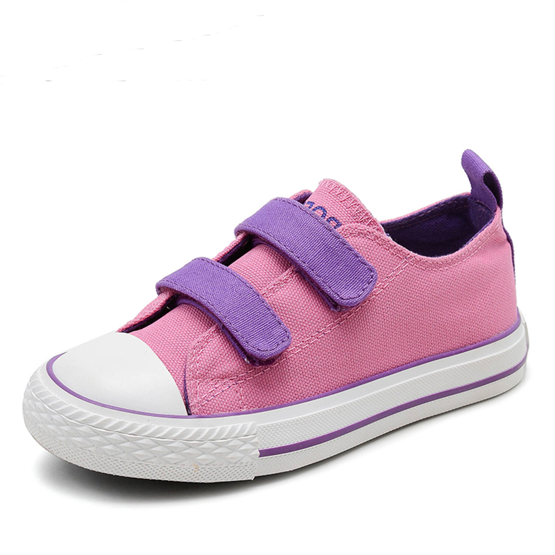 

Children's Shoes Boys And Girls Canvas Shoes Candy Color Hook & Loop Classic Small White Shoes