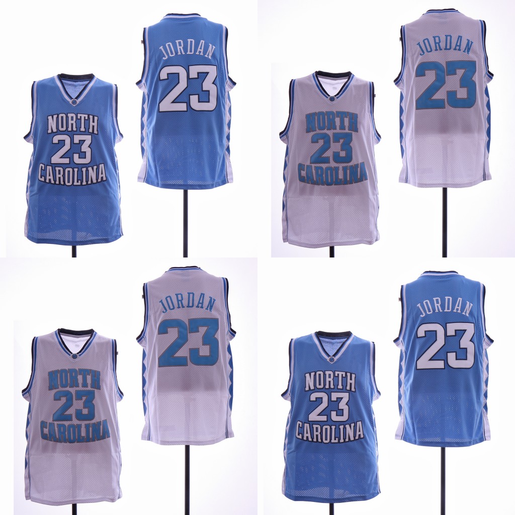 

2019 New Arrival NCAA North Carolina Tar Heels 23 Michael Jersey College Basketball Jerseys Men White Blue Free Shipping