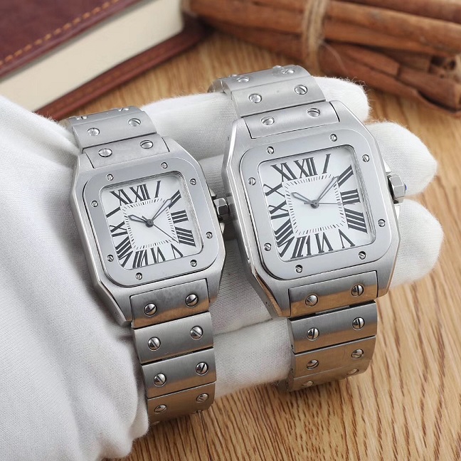 

2018 wholesale triple luxury men's and women's watches automatic mechanical white watch stainless steel folding buckle 2 stype watch