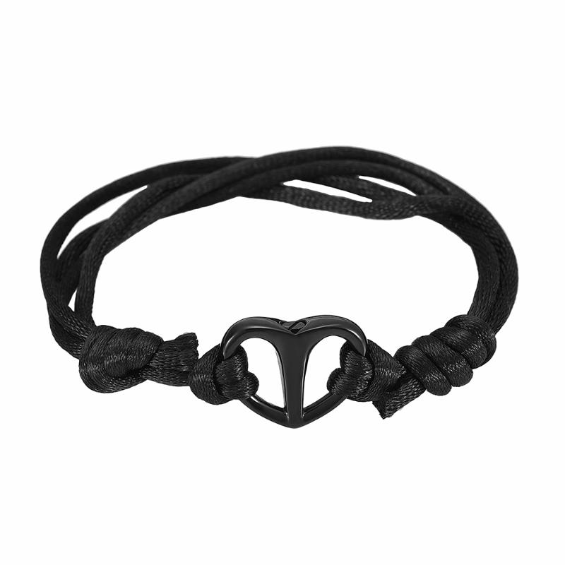 

Pendant Necklaces X061 Big Promotion! Expandable Black Rope Bracelet Match Mini Urn Heart Charm Stainless Steel Cremation Bracelets Bangle G