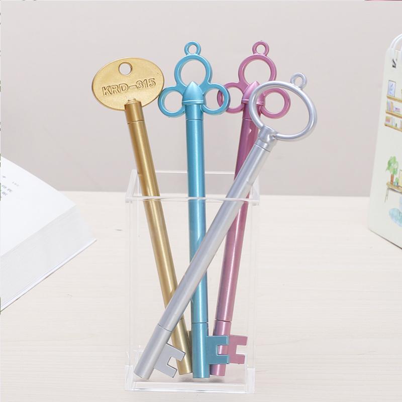 

12pcs Creative Key Gel Pen Strange Cute Stationary Thing Kawaii School Accessories Office Supplies Adult Gift Goods Blue Ink