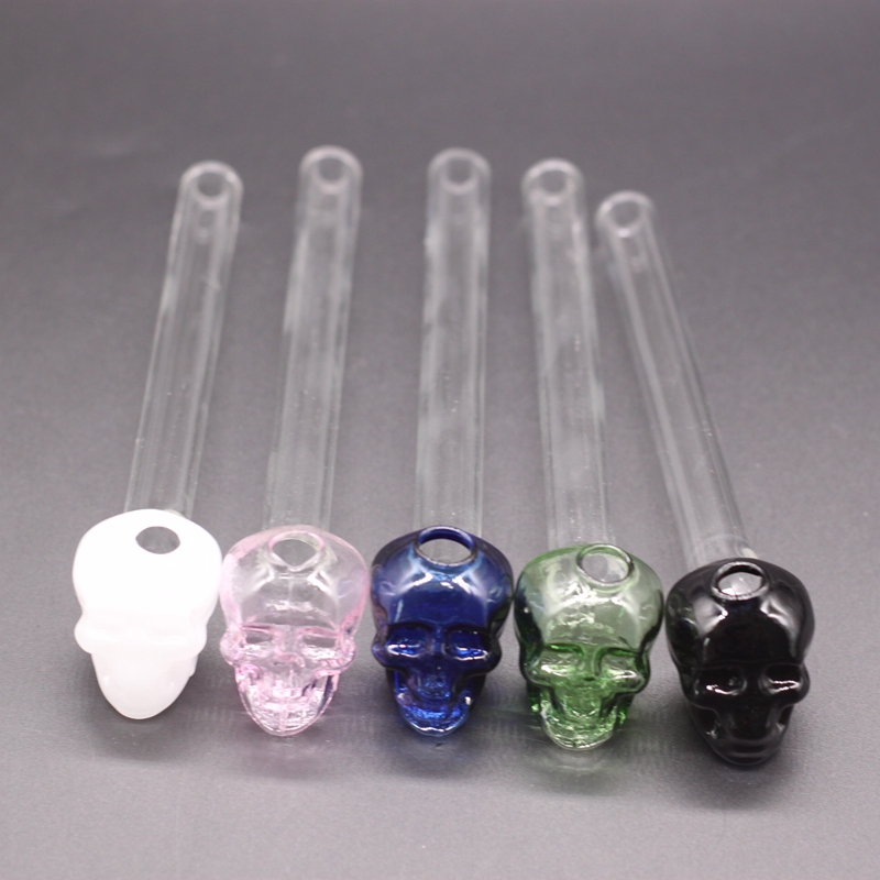 

Newpipes Skull Glass Oil Burner Pipe 5 Inch Pyrex Colorful Smoking Pipes