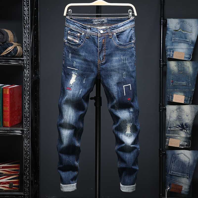 

AH02176 Fashion Men's Jeans 2020 Runway Luxury European Design party style Men's Clothing, As pic