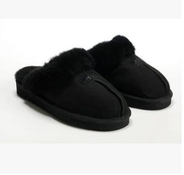 

Hot Sale- Australia WGG Warm cotton slippers Men And Womens slippers Short Boots Women's boots Snow boots slippers Leather boot #25, Black