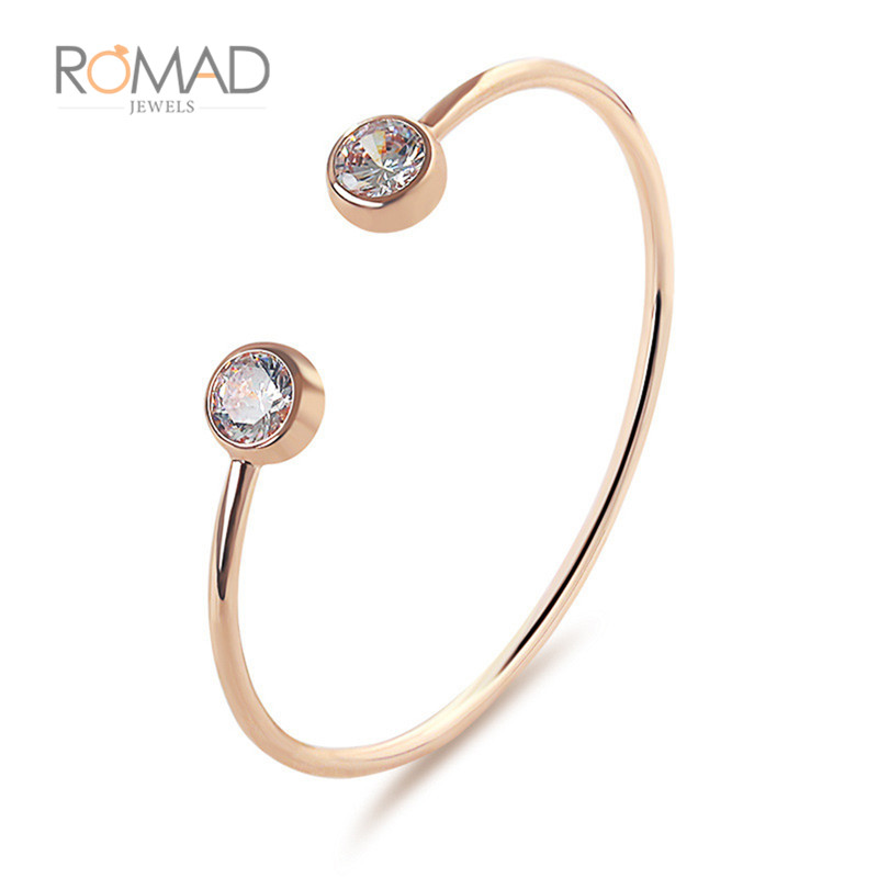 

Fashion Zircon Open Cuff Bracelets & Bangles For Women Girls Men Gold Silver Color Alloy Male Female Bangle Bracelet Jewelry Z3