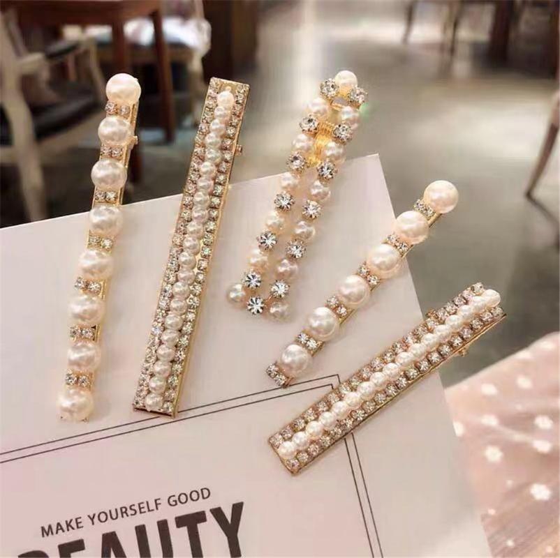 

1 Set Pearl Hairpins Fashion Sweet Pearl Hair Clip for Women Headwear Girls Barrettes Hair Stick Pins Accessories