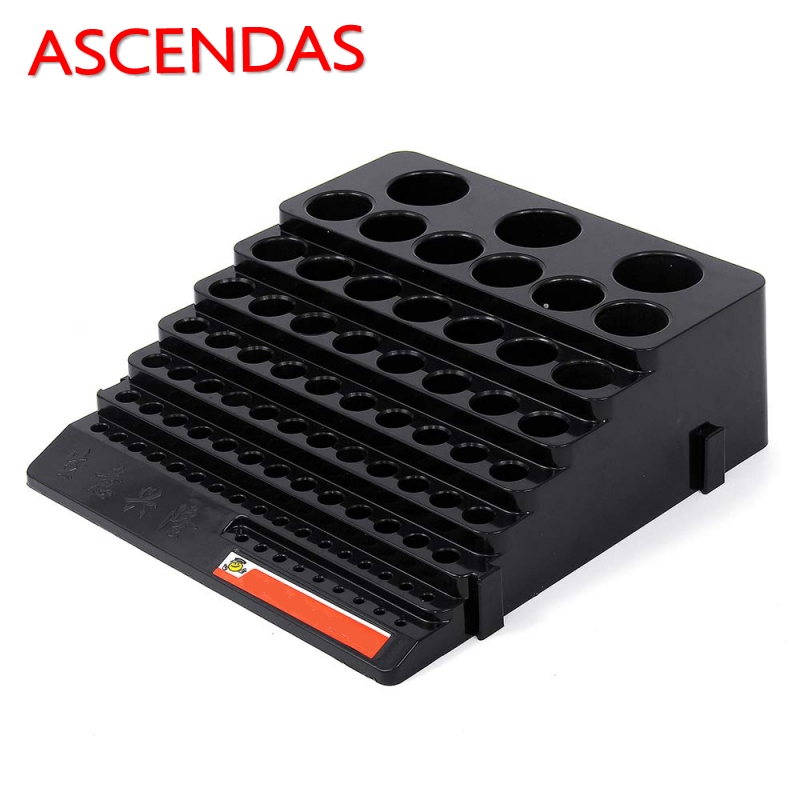 

ASECNDAS Black/Yellow/Blue Multifunction Tool Storage Plastic Box Thickened Milling Cutter Drill Finishing Holder Organizer Case