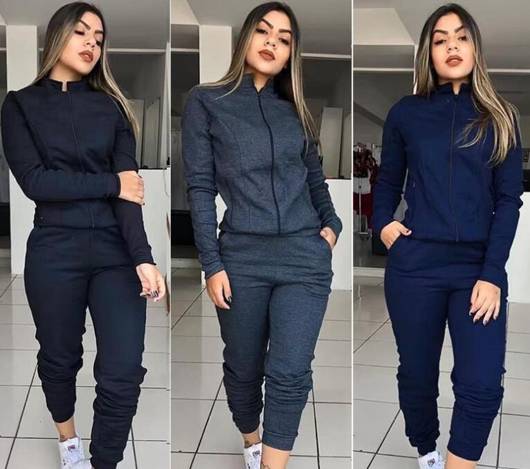 

Women 2 Piece Tracksuit Sports Long Sleeve Sweatshirts Fleece Joggers Suits Running Set Workout Autumn Sportswear, Gray