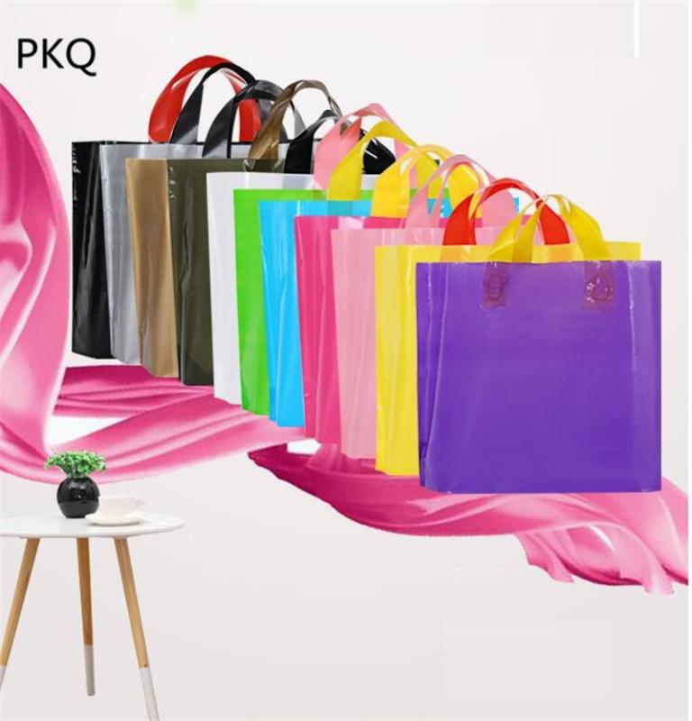 

30*20cm Custom Logo small pink plastic gift Bags for underwear cosmetics purple plastic Shopping Bag blue Gift Packaging Bag