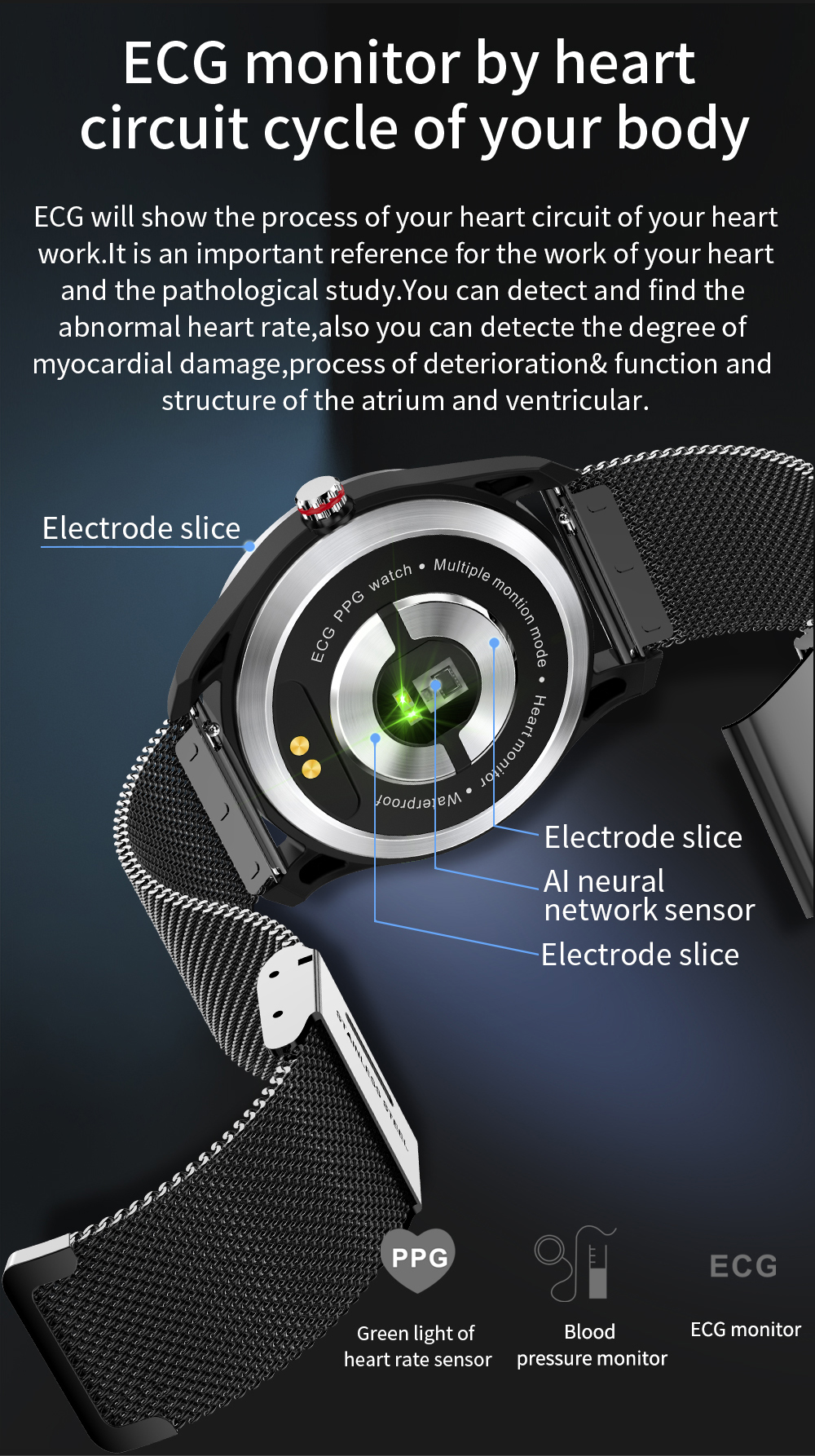 mx9 ecg smart watch