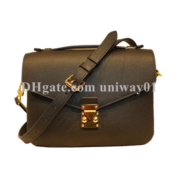 

Genuine Leather Women Handbag shoulder bag tote woman messenger bag purse lady classic flower, Black