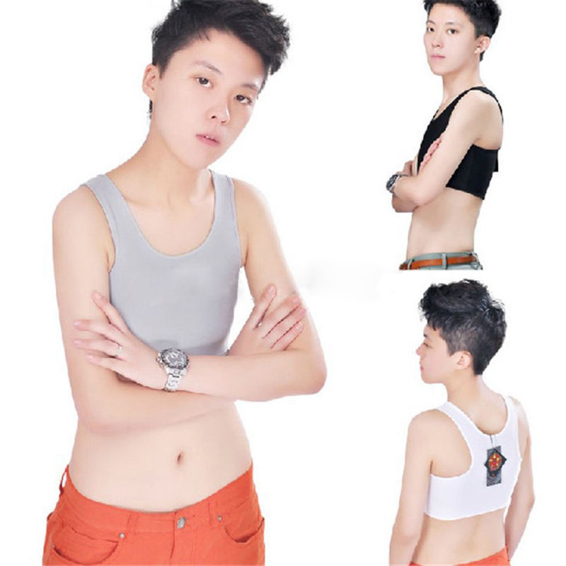 Autumn Casual Crop Top Buckle Tank Top Corset Undershirt Chest Breast Binder Trans GL Lesbian Tomboy Cosplay Vest Tops plus size-image-473696833