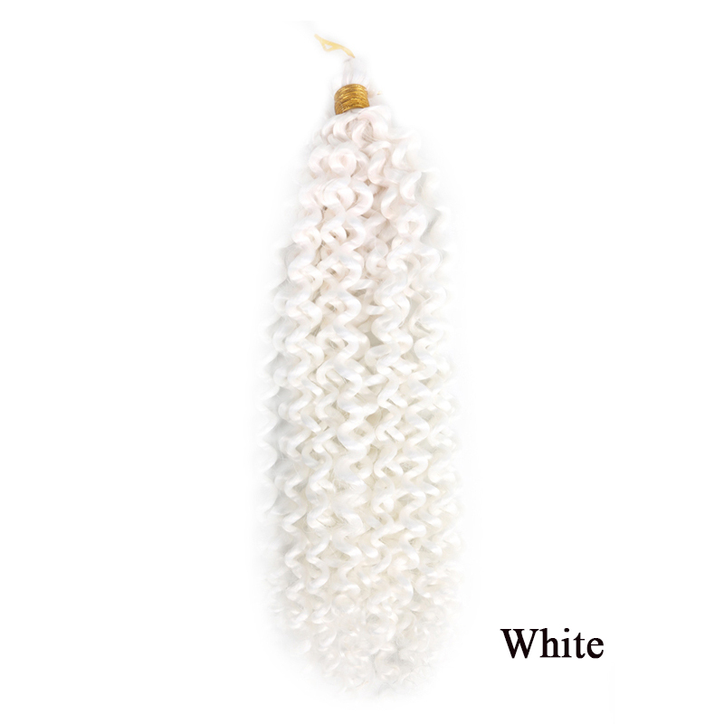 

Lans 14 Inch water Wave Crochet Hair Extensions Bohemian Crochet Braids Synthetic Braiding Hair Pure Blonde Colors Bulk, 613#