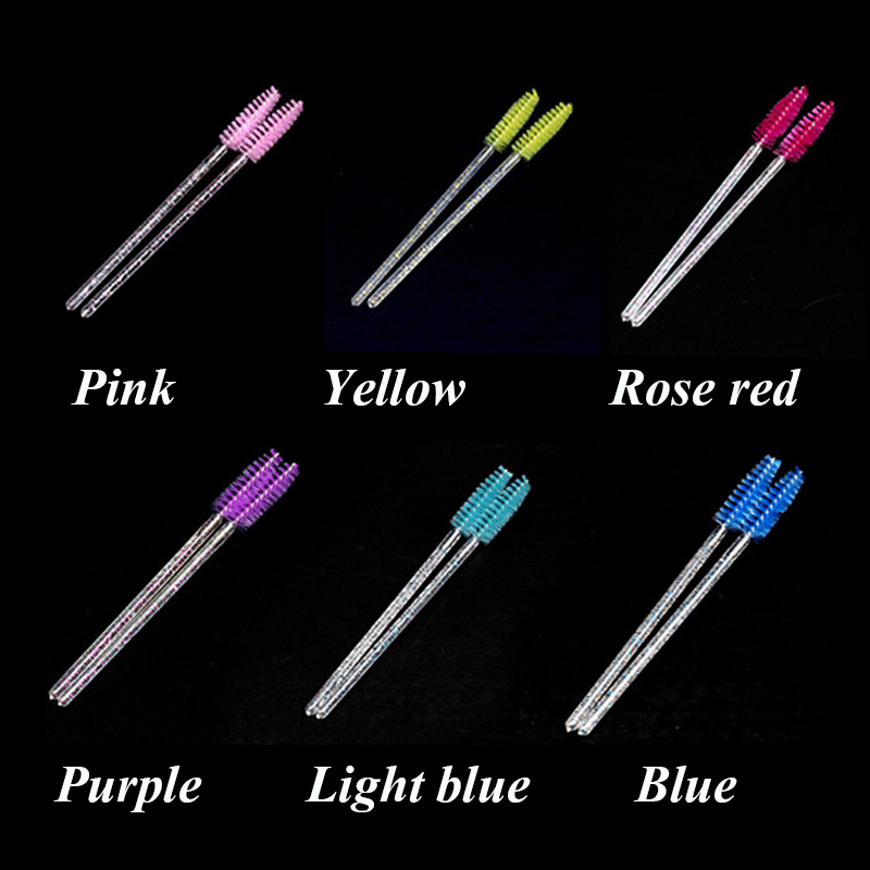 

MALI 50pcs Disposable Crystal Eyelash Brush Mascara Wands Stick Applicator Grafting Eyelash Curling Comb Beauty Makeup Tools