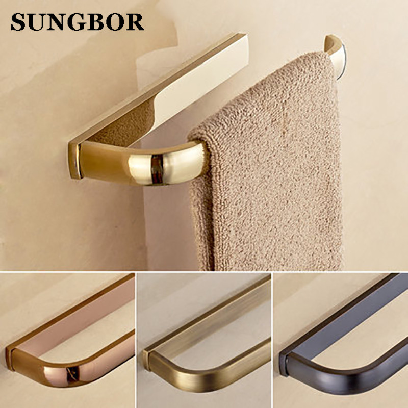 Wand befestigter Badezimmer-Tuch-Ring-goldener Messinghandtuch-Zahnstangen-Halte