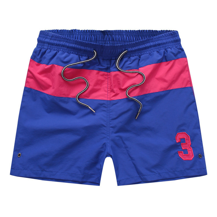 

Fashion-Swimming Clothing Men Summer Board Shorts Number 3 Printed Beach Shorts Men Surf Shorts Small Horse Swim Trunks Sport de bain homme, Navy blue with white stripes