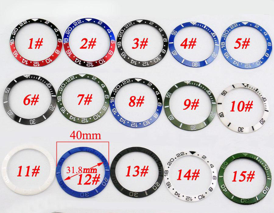 

P349 Red Black Blue Green Ceramic/Titanium Bezel Fit GMT Automatic Watch Support Retail And Wholesale