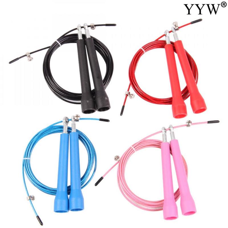 

3m Crossfit Jump Rope Skipping Rope Adjustable Jumping Speed Training Abs Handle Wire Cross Fit Metal Boxing/Gym Workout