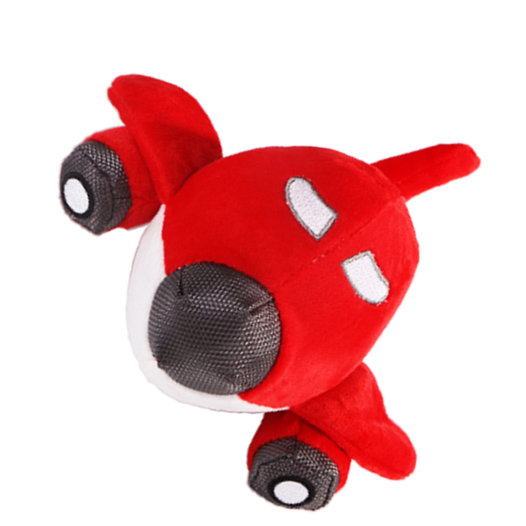 

non-toxic and safe suede pet dog toys puppy chew toy with cartoon cute plush squeaking airplane style