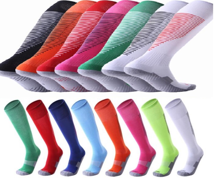 

2019 Adult children's non slip over knee football socks thickened towel bottom long tube socks comfortable resistant sports socks fitness, Sock 12