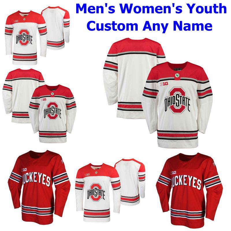 

Ohio State Buckeyes Jerseys Womens Sasha Larocque Dakota Joshua Mason Jobst Luke Stork Sean Romeo College Ice Hockey Jerseys Custom Stitched, Black;red