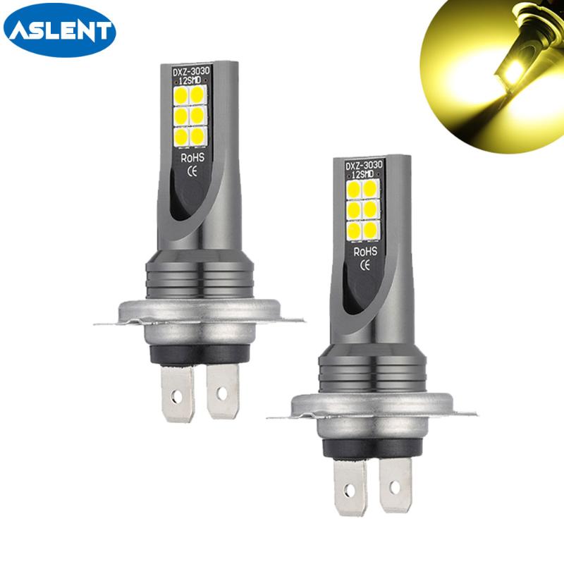 

ASLENT 2PCS H11 H8 LED Car Fog Light Bulbs H1 H3 H9 HB3 9005 9006 10W 2000Lm 6000K White 3000K Yellow 8000K Blue Auto Fog lamp