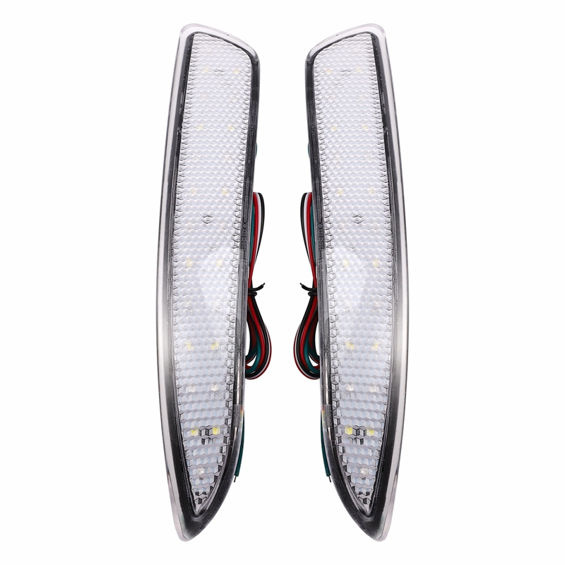 

2Pcs LED Rear Bumper Marker Break Stop Light Lamp for X5 X6 M E70 E71 63217158949 16475610 Transparent Lens