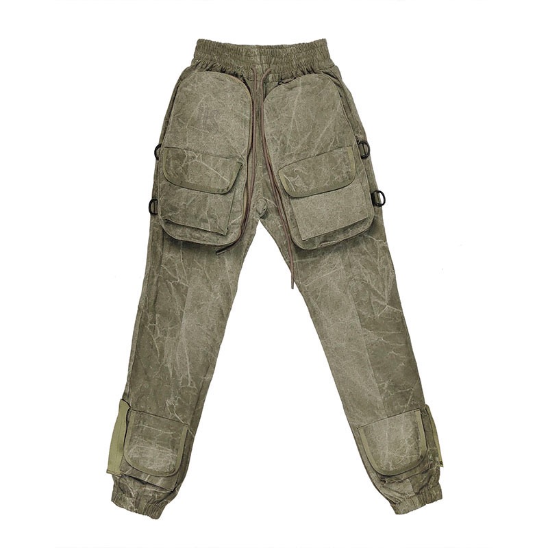 

19ss Brand Design MKS-ready X TS Pants Men FASHION COOL Casual pants, Army green
