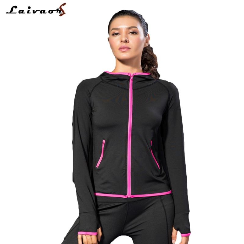 

Running Jacket Women Yoga Zipper Long Sleeve Women Sport Jacket Fitness Ladies Hoodies Fitness Gym Shirts Jogging Clothing, Black