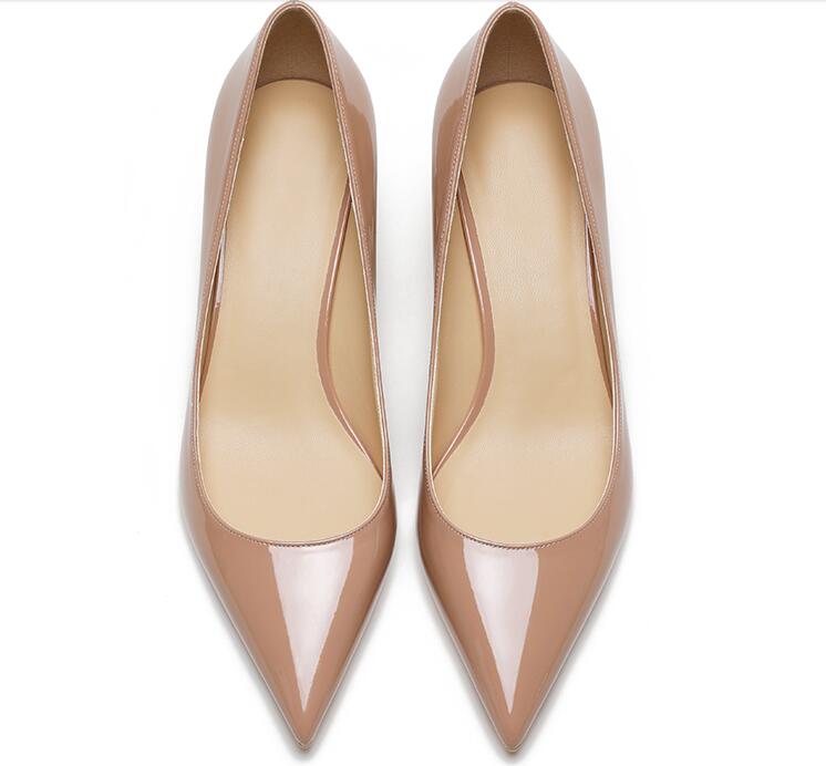 Femme nue pompes chaussures habillées 3/5/6.5/8/10 cm célébrité talons hauts bouts pointus sexy Stiletto fête chaussures de mariage avec boîte