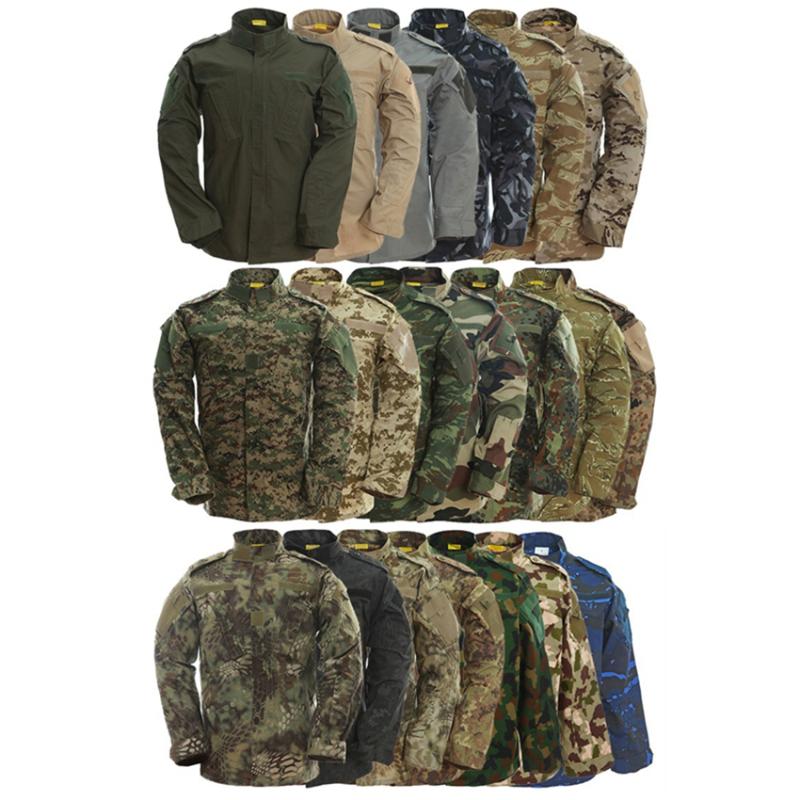 

9Color Camouflage Army Mens Usmc Special Forces Uniform Combat Shirt Work Wear Tactical Plus Size Clothes Pant Set, Camouflage set3