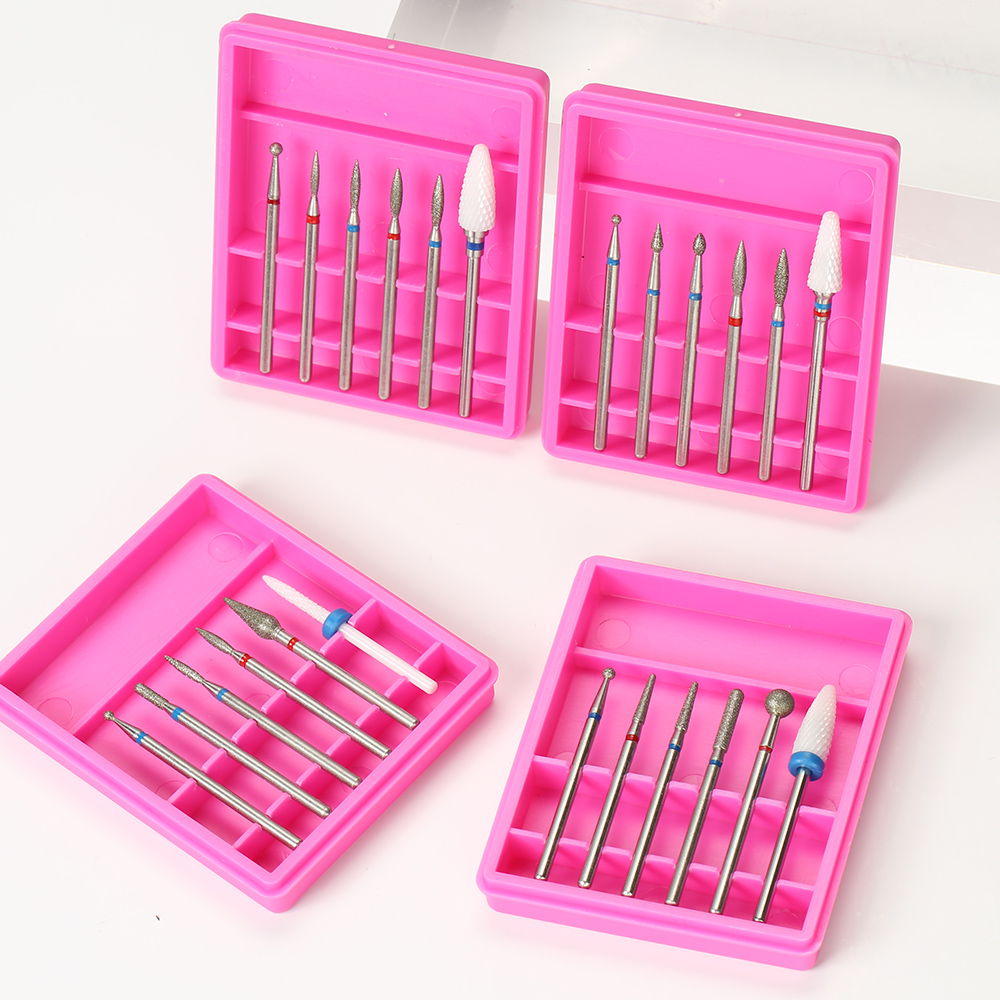

6pcs Ceramic Diamond Nail Drill Mix Bits Set Milling Cutter for Manicure Electric Machine Pedicure Burrs Nail Art Accessories