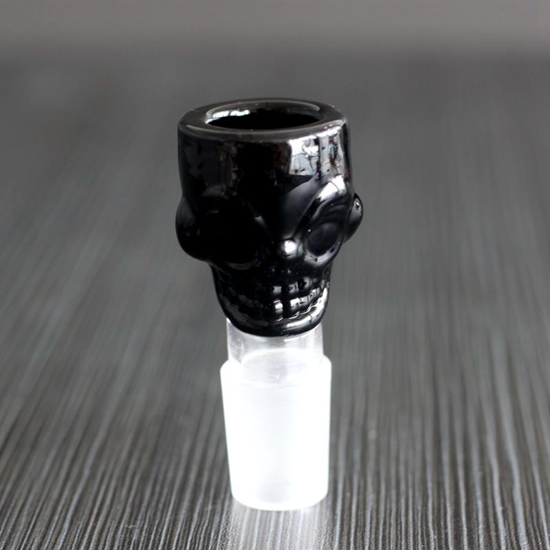 

Blue Skull Glass Bowls For Bong Smoking High Quality 5mm thick funnel hourglass colorful 14mm Male Bowls Smoking Water Pipe bongs