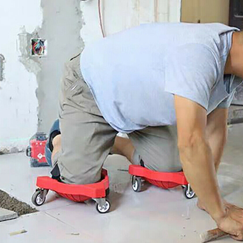 

Rolling Knee Pads Carpentry Renovation Brick Laying Painted Working Legs Protection Adjustable Strappy Knee Pads With Wheels