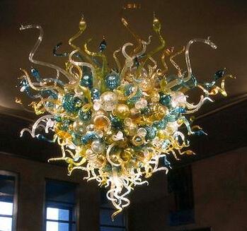 

Lamps Vintage Design Hand Blown Chandeliers Large Decoration Heart Shape LED Light Source Modern Glass Art Chandelier